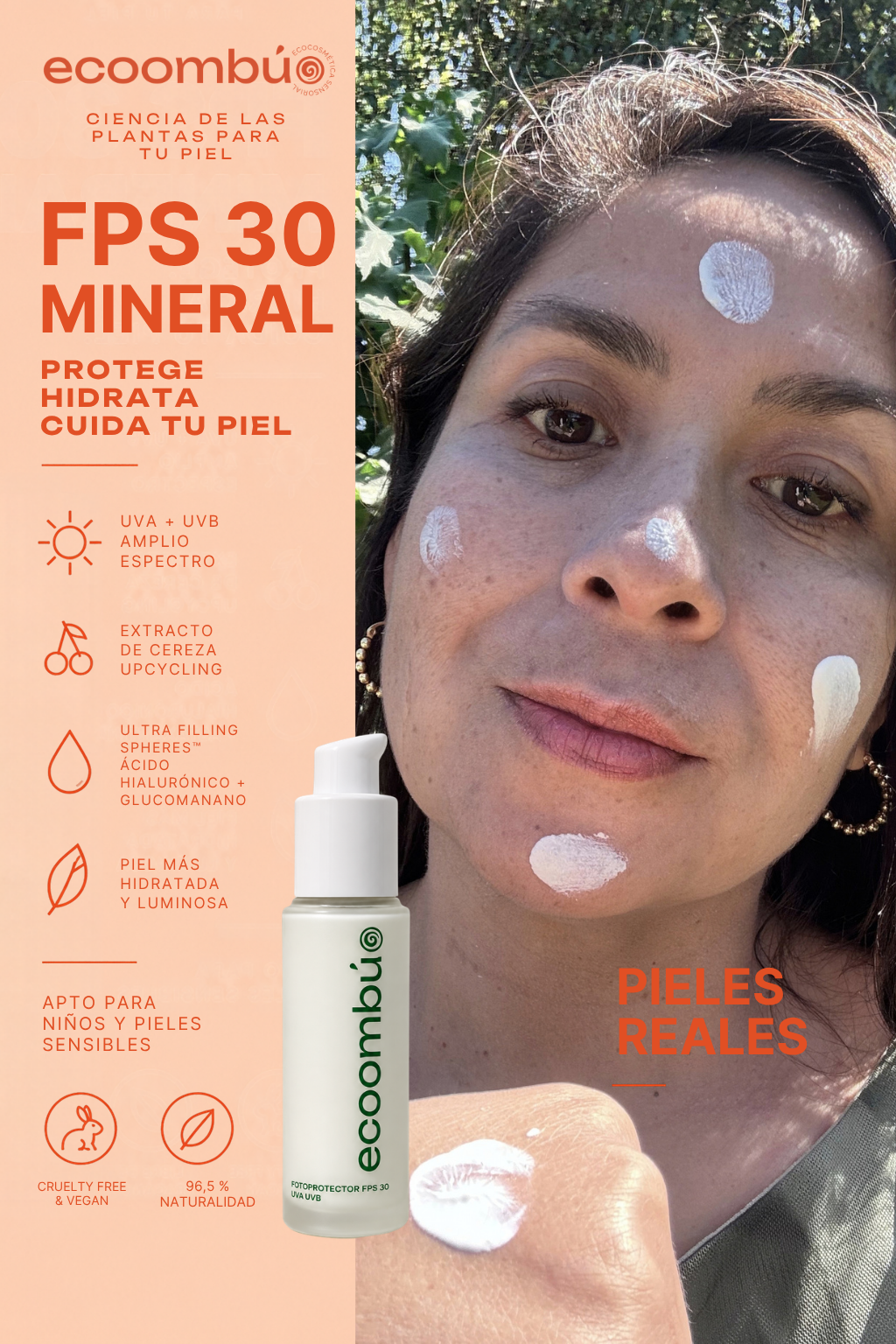 Fotoprotector Facial Mineral FPS 30 Protección UVA/UVB