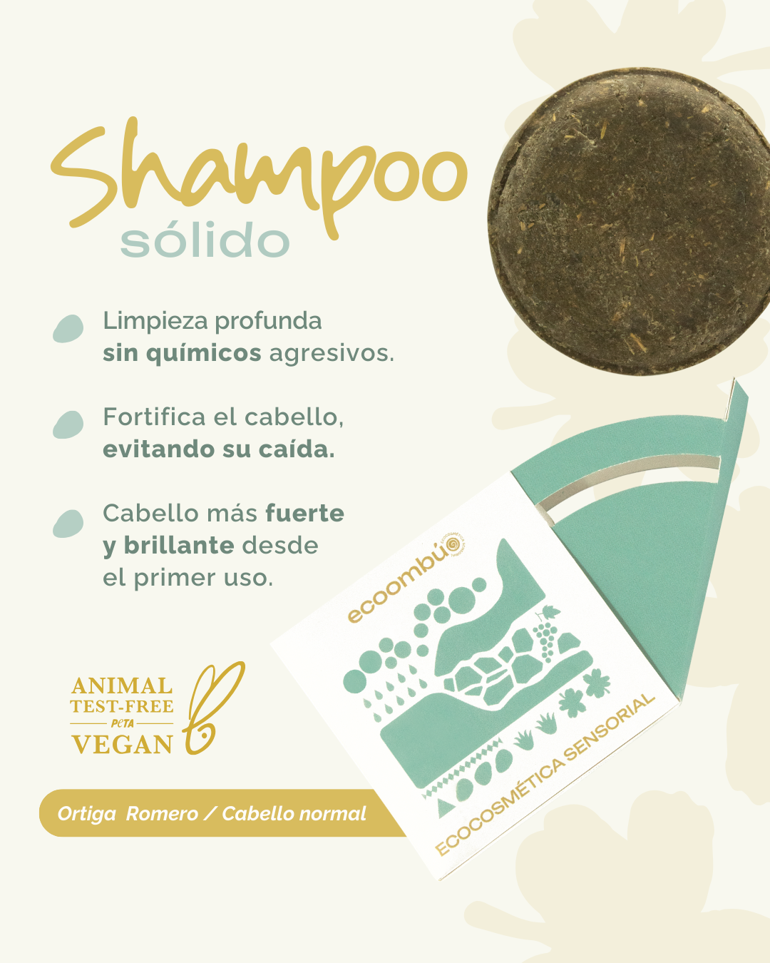 Shampoo sólido Ortiga Romero 70 gramos