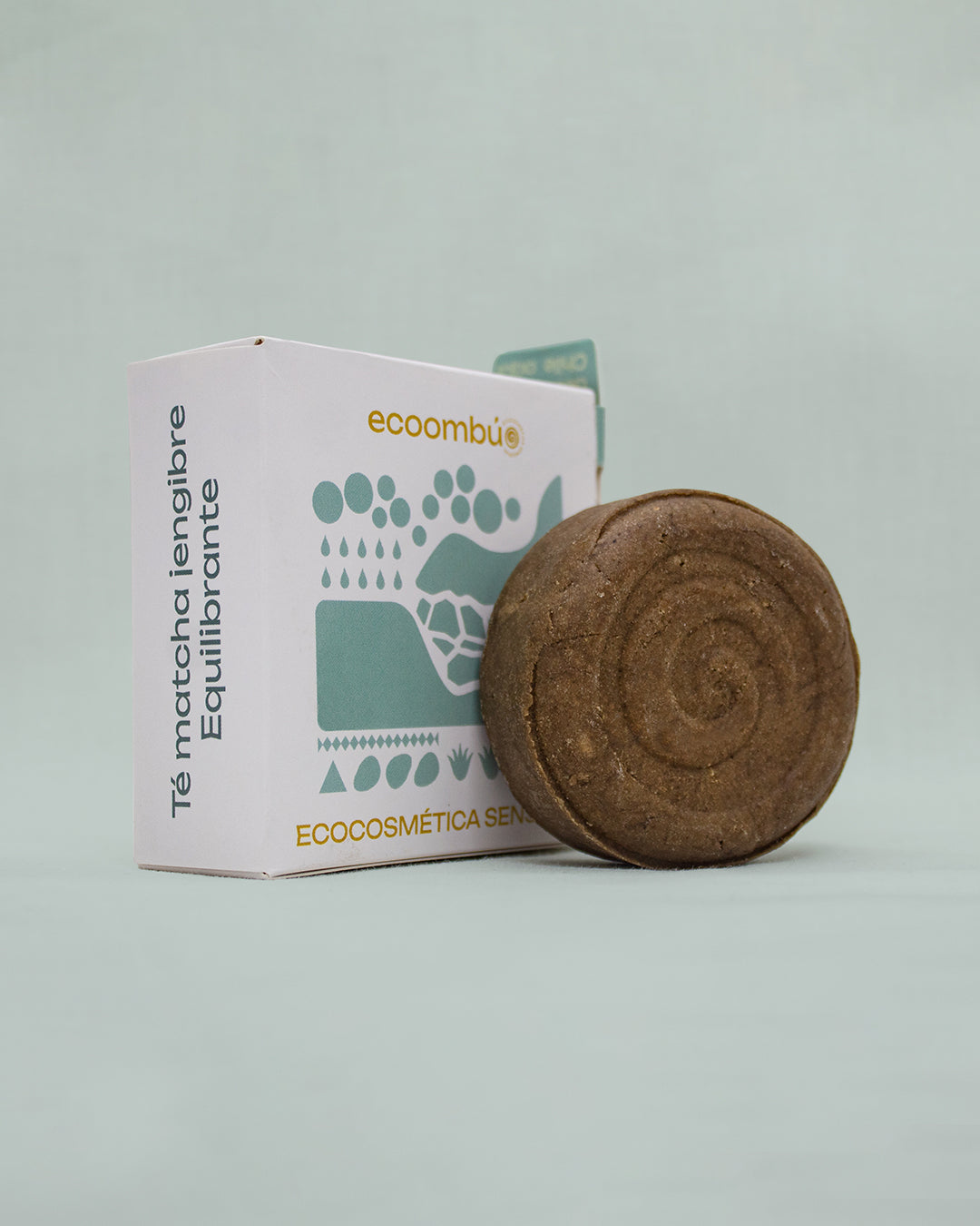 Shampoo sólido Té Matcha Jengibre. Cabello mixto a graso 70 gramos
